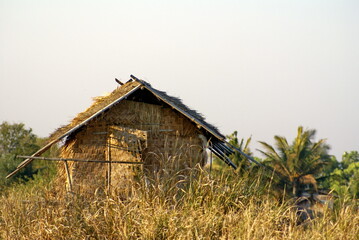 Thatched shelter in Nyaungshwe, near Inle Lake, Myanmar