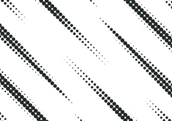 Abstract black and white dots halftone background