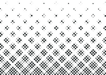 Abstract black and white dots halftone background