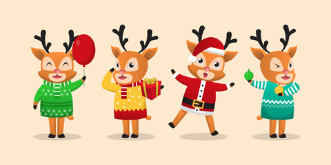Merry Christmas and happy new year greeting card