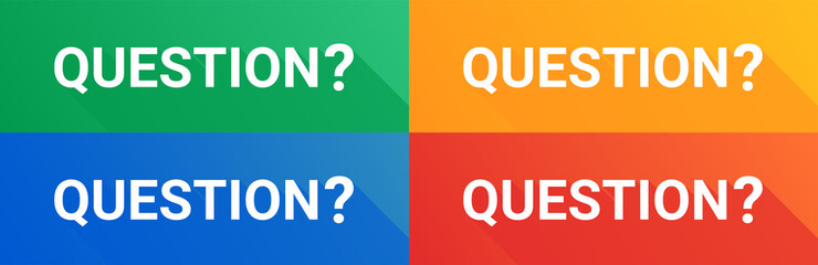 Question ? word on colorful background.