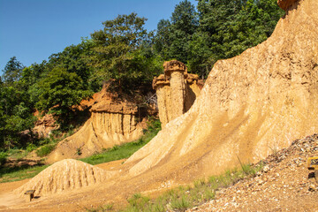 Within a national park named Phae Mueang Phi caused by the terrain which is the soil and sandstone...