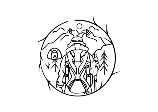 adventure people with ornament