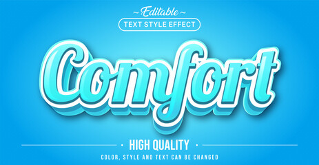 Obraz premium Editable text style effect - Comfort text style theme.