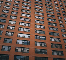 facade of a residential building in Brooklyn New York City urban windows 