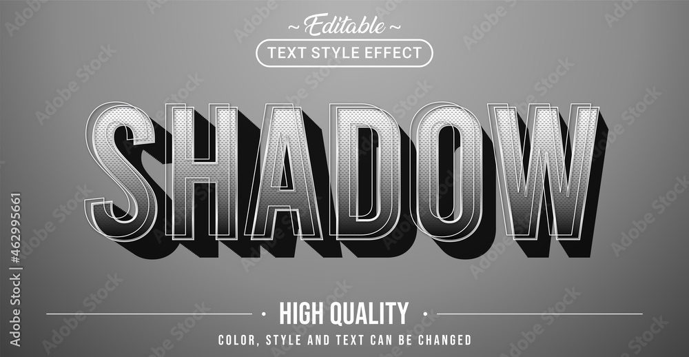 Poster Editable text style effect - Shadow text style theme.