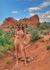 women goddess in red rocks