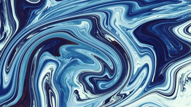 4K Ultra Hd 3840x2160. Swirls of marble. Liquid marble texture. Marble ink colorful. Fluid art. Very Nice Abstract Colorful Design, Blue Swirl Texture Background Marbling Video. 3D Abstract.