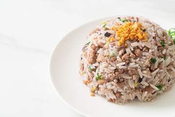Salted Chinese Black Olive Fried Rice with Minced Pork