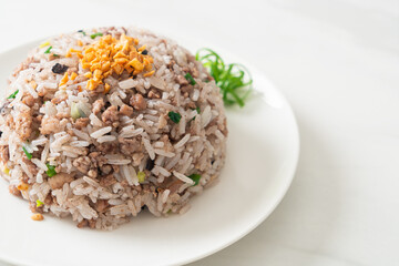 Salted Chinese Black Olive Fried Rice with Minced Pork