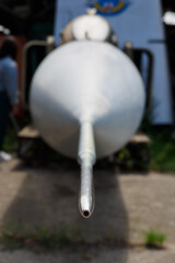 Fototapeta na wymiar Pump metal tip from a military aircraft.