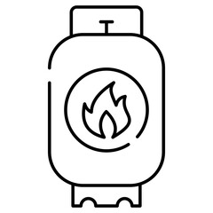 Trendy design icon of gas cylinder