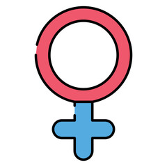 A unique design icon of female gender