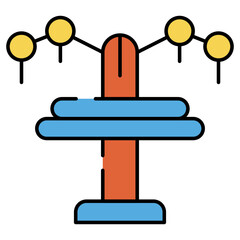 A flat design icon of medical tool