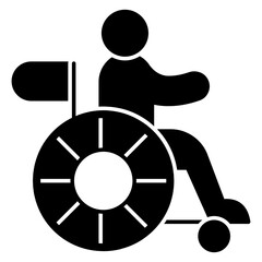 A unique design icon of wheelchair