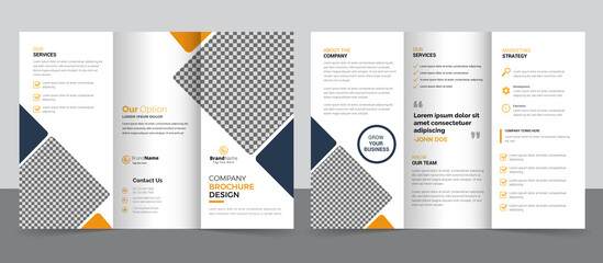 Creative Corporate Modern Business Trifold Brochure Template, Trifold Layout, Letter, a4 Size Brochure.	