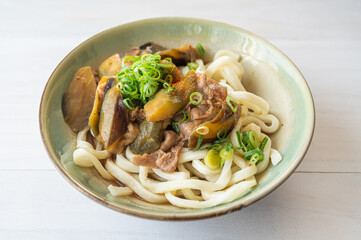 豚となすのうどん
