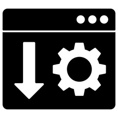 Trendy design icon of web installation