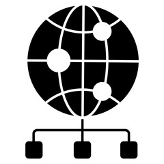 A premium download icon of global network