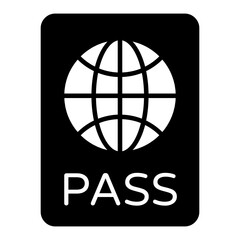 solidsolid design icon of passport, editable vector