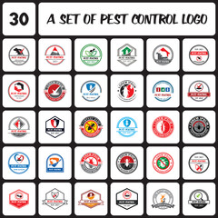 a set of pest control logo , a set of pesticide logo - obrazy, fototapety, plakaty