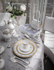 Old vintage antique royal
dishes and appliances