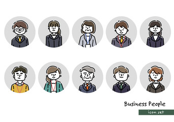 ビジネスパーソンのアイコンセット