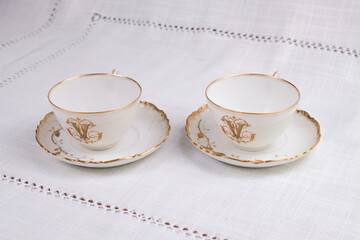 Old vintage antique royal
dishes and appliances