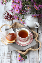 cup of tea and cookies