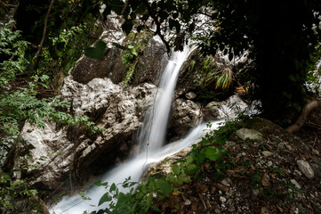 Fototapeta na wymiar Waterfall in Ferriere Valley, Amalfi, Italy
