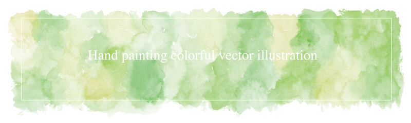 Vector colorful watercolor painting illustration