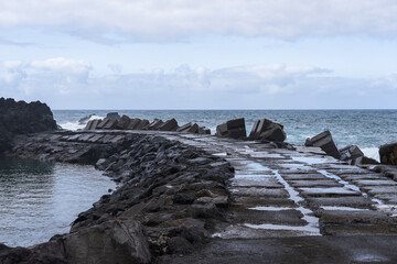 Raging ocean at the coast