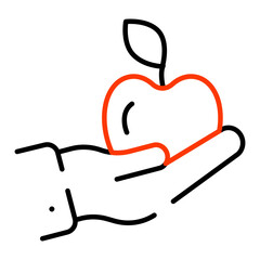A delightful icon of fruit, apple vector