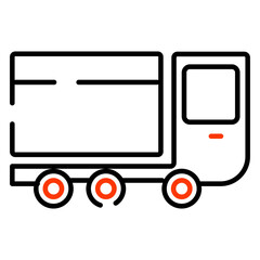 A perfect design icon of cargo van  