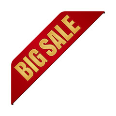 Big sale icon illustration for ecommerce site etc. ( corner ribbon )