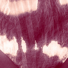 Dyeing Fabric. Sepia Color Oil Brush. Dark Water
