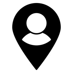 Avatar inside pin depicting concept of user location