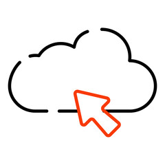 Trendy design icon of cloud cursor