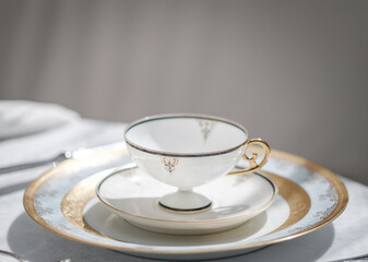 Old vintage antique royal 
dishes and appliances