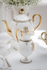 Old vintage antique royal 
dishes and appliances