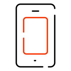 A unique design icon of smartphone