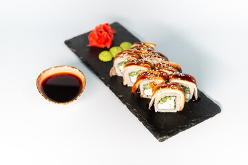 sushi canada on a blackboard on a white background