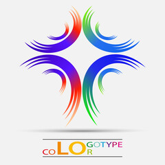Colorful geometric vector business icon,logo, sign, symbol