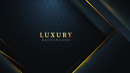 Black Dark abstract background with golden lines and diagonal shapes modern Look luxury Concept Design