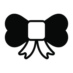 bow black filled outline icon, Merry Christmas and Happy New Year icons for web and mobile design.