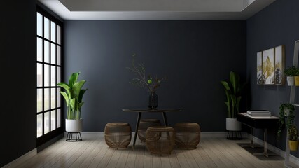 modern office lobby waiting room for company logo mockup