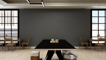 luxury restaurant bar 3d design interior for wall mockup