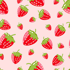 Unique strawberry pattern neatly arranged. repetitive abstract texture. fruit images. for children, men, women and adults. For fabric design, gift wrapping, wallpaper, background, fashion.