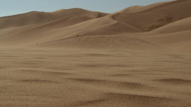 Blowing Sand in Great Sand Dunes National Park, Colorado USA