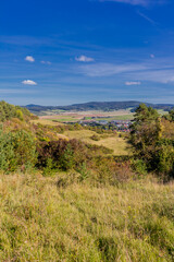 Spaziergang entlang des Kolonnenweges in der Nähe der Point Alpha Gedenkstätte am Tag der Deutschen Einheit - Thüringen/Hessen